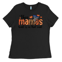 Black this mamas heart is on that court Ladies Tee - MaliasSmallBusiness