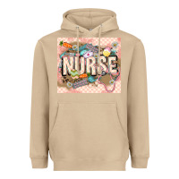 Mushroom Easter Nurse Heavyweight Hoodie - LillyAllenDesigns