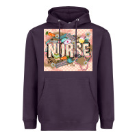 Plum Easter Nurse Heavyweight Hoodie - LillyAllenDesigns