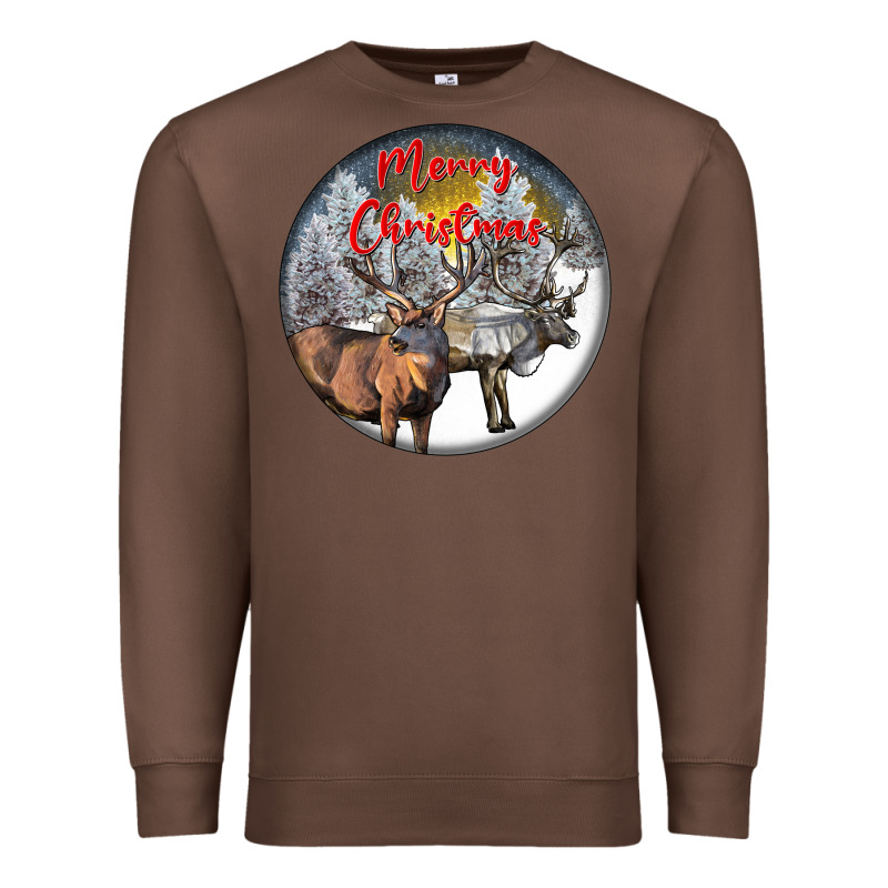 Mule Buck Deer Christmas Premium Sweatshirt by LillyAllenDesigns | Teevron