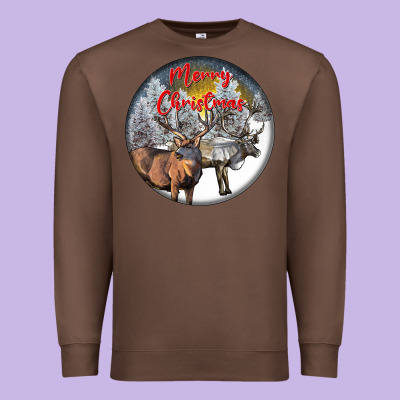 Mule Buck Deer Christmas Premium Sweatshirt Designed By Lillyallendesigns