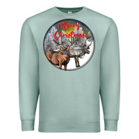Seafoam mule buck deer christmas Premium Sweatshirt - LillyAllenDesigns