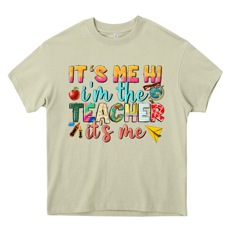 Its Me Hi Im The Teacher Its Me Nca Heavy Core Tee by NancyCooperArtShop | Teevron