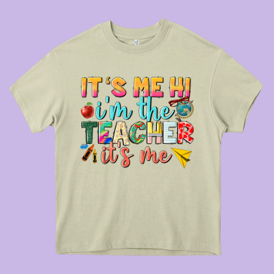 Its Me Hi Im The Teacher Its Me Nca Heavy Core Tee Designed By Nancycooperartshop
