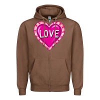 Chestnut valentine's day hearts Zipper Hoodie - FaDigitalArtStudio