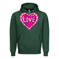 Valentine's Day Hearts Zipper Hoodie | Teevron