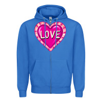 True Royal valentine's day hearts Zipper Hoodie - FaDigitalArtStudio