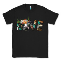 Black love with holstein cow Classic Tee - BarkalooDesign