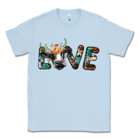 Dusty Blue love with holstein cow Classic Tee - BarkalooDesign
