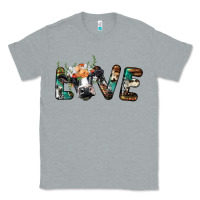 Heather Grey love with holstein cow Classic Tee - BarkalooDesign