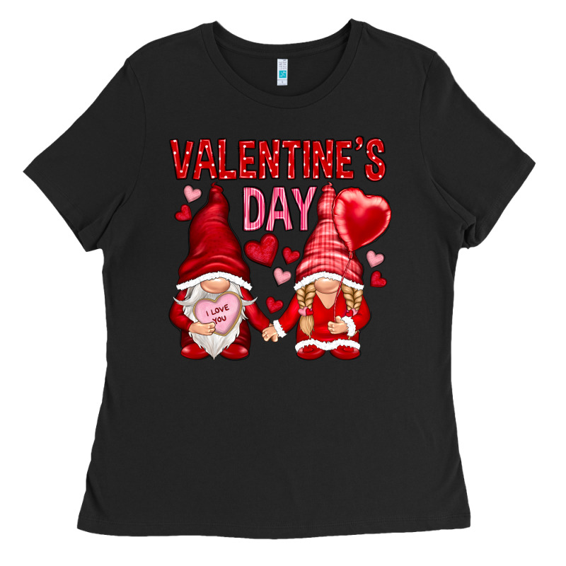 Valentines Day With Gnomies Ladies Tee by NancyCooperArtShop | Teevron