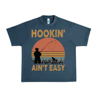Midnight Navy Hookin Ain t Easy Fishing Urban Heavy Tee - Bettercallsaul
