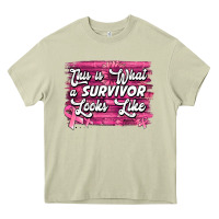 Mossy This is what a survivor looks like Breast Cancer Heavy Core Tee - NancyCooperArtShop