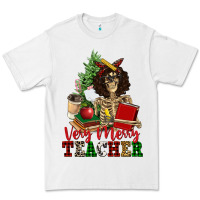 White very merry teacher skeleton Premium Tee - NancyCooperArtShop