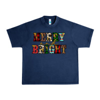 Navy merry and bright Urban Heavy Tee - JahusDesignShop