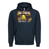 Navy Nothing Soft About It Zipper Hoodie - FaDigitalArtStudio