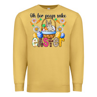 Antique Gold Oh For Peeps Sake Easter Premium Sweatshirt - CowhideDigitalArt