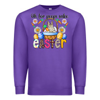 Purple Oh For Peeps Sake Easter Premium Sweatshirt - CowhideDigitalArt