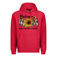 Cardinal Being a mom makes my life complete Mother's Day Premium Hoodie - FaDigitalArtStudio