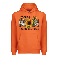 Carrot Being a mom makes my life complete Mother's Day Premium Hoodie - FaDigitalArtStudio