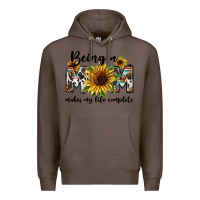 Coffee Being a mom makes my life complete Mother's Day Premium Hoodie - FaDigitalArtStudio