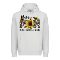 Dove Grey Being a mom makes my life complete Mother's Day Premium Hoodie - FaDigitalArtStudio