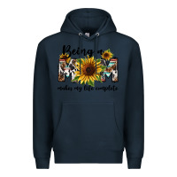 Navy Being a mom makes my life complete Mother's Day Premium Hoodie - FaDigitalArtStudio