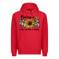Red Being a mom makes my life complete Mother's Day Premium Hoodie - FaDigitalArtStudio