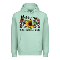 Seafoam Being a mom makes my life complete Mother's Day Premium Hoodie - FaDigitalArtStudio