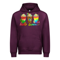 Mauve Wine hello summer Urban Hoodie - Artiststas
