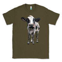 Army Green holstein cow Classic Tee - BarkalooDesign