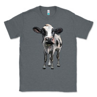Charcoal Heather holstein cow Classic Tee - BarkalooDesign