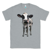 Heather Grey holstein cow Classic Tee - BarkalooDesign