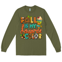Army Green Fall is my favorite color Long Sleeve Tee - NancyCooperArtShop