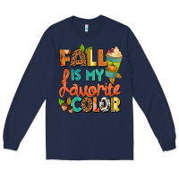 Navy Fall is my favorite color Long Sleeve Tee - NancyCooperArtShop