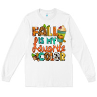 White Fall is my favorite color Long Sleeve Tee - NancyCooperArtShop
