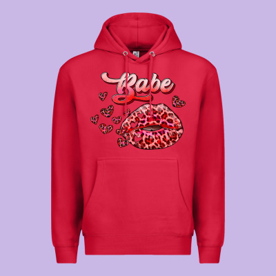 Babe With Kiss Premium Hoodie Designed By Ranaportraitstore