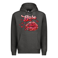 Charcoal Heather babe with kiss Premium Hoodie - RanaPortraitStore