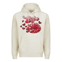 Oatmeal Heather babe with kiss Premium Hoodie - RanaPortraitStore