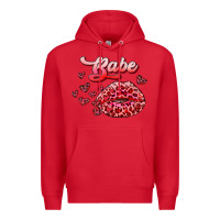 Red babe with kiss Premium Hoodie - RanaPortraitStore