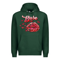 Sports Green babe with kiss Premium Hoodie - RanaPortraitStore