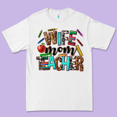 Wife Mom Teacher Premium Tee Designed By Nancycooperartshop