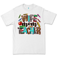 White wife mom teacher Premium Tee - NancyCooperArtShop