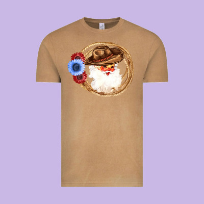 Cowboy Santa Vintage Tee Designed By Bettercallsaul