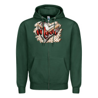 Sports Green baseball mom Zipper Hoodie - FaDigitalArtStudio