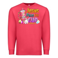 Cardinal Jesus Fills My Cup Easter Premium Sweatshirt - CowhideDigitalArt