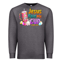 Charcoal Heather Jesus Fills My Cup Easter Premium Sweatshirt - CowhideDigitalArt