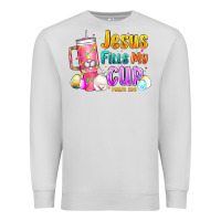 Dove Grey Jesus Fills My Cup Easter Premium Sweatshirt - CowhideDigitalArt