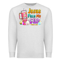 Oatmeal Heather Jesus Fills My Cup Easter Premium Sweatshirt - CowhideDigitalArt