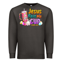 Smoke Jesus Fills My Cup Easter Premium Sweatshirt - CowhideDigitalArt